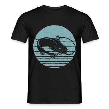 Retro Wels Vintage Wels - Männer T-Shirt - Schwarz - Vorne - AI Model Male 178 light (178cm)