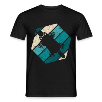 Retro Schnabeltier Vintage Platypus - Männer T-Shirt - Schwarz - Vorne - AI Model Male 178 light (178cm)