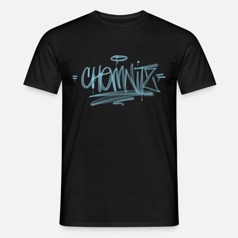 Chemnitz in gekonner Graffiti Tag Schri - Männer T-Shirt - Schwarz