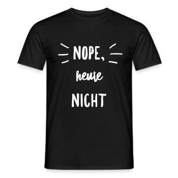 Nein, heute nicht Lustige Sprüche - Männer T-Shirt - Schwarz - Vorne - AI Model Male 178 light (178cm)