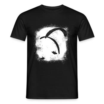 Gleitschirmfliegen Spray weiß - Männer T-Shirt - Schwarz - Vorne - AI Model Male 178 light (178cm)