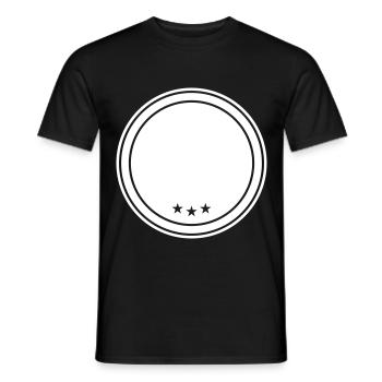 emblème du cercle - T-shirt homme - noir - Devant - AI Model Male 178 light (178cm)