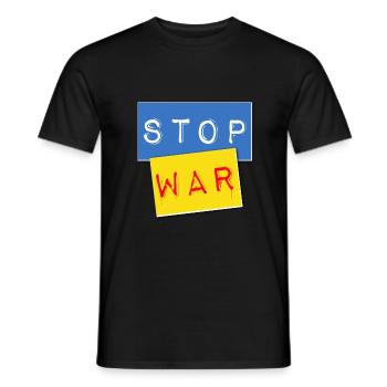 L’arrêt était - T-shirt homme - noir - Devant - AI Model Male 178 light (178cm)