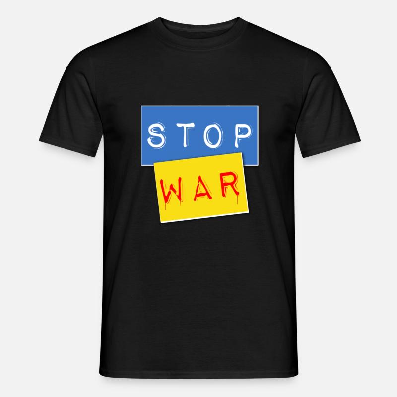Stop war - Männer T-Shirt - Schwarz