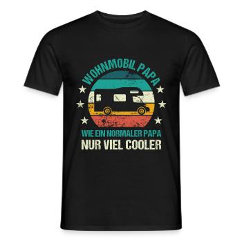 Wohnmobil Papa Camper Vater Campingplatz Vatertag - Männer T-Shirt - Schwarz - Vorne - AI Model Male 178 light (178cm)