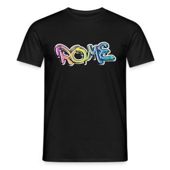 Rome Rome Italie Ville Graffiti Spray Sprayer - T-shirt homme - noir - Devant - AI Model Male 178 light (178cm)