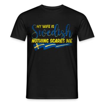 Suède époux - T-shirt homme - noir - Devant - AI Model Male 178 light (178cm)