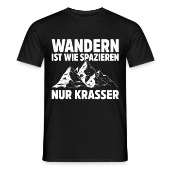 Wandern Geschenk Für Wanderer Berge Trekking - Männer T-Shirt - Schwarz - Vorne - AI Model Male 178 light (178cm)
