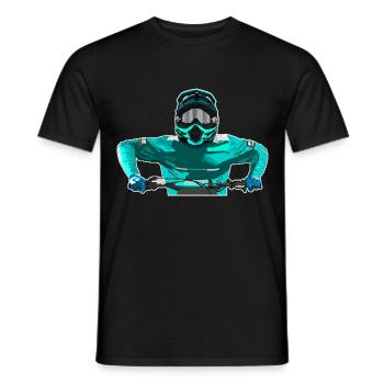 Motocross / Enduro / Freestyle mx / Dirtbike retro - Männer T-Shirt - Schwarz - Vorne - AI Model Male 178 light (178cm)
