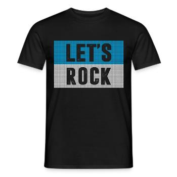 Rock and Roll Music Rock - Men's T-Shirt - black - Front - AI Model Male 178 light (178cm)