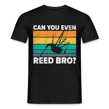 Kannst du überhaupt blasen, Bruder? Instrument Mus - Männer T-Shirt - Schwarz - Vorne - AI Model Male 178 light (178cm)