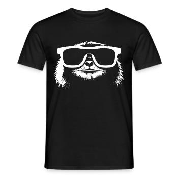 Sloths Anime Sloth Manga Sloth Sunglasses - Men's T-Shirt - black - Front - AI Model Male 178 light (178cm)