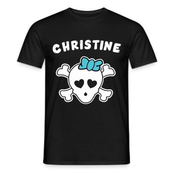 Pirate Christine Design pour les filles et les femmes - T-shirt homme - noir - Devant - AI Model Male 178 light (178cm)