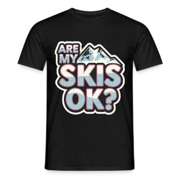 Are My Skis Ok 9 - Männer T-Shirt - Schwarz - Vorne - AI Model Male 178 light (178cm)