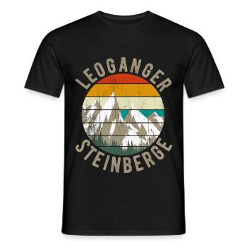 Leoganger Steinberge Leogang Holidays Austria - Men's T-Shirt - black - Front - AI Model Male 178 light (178cm)