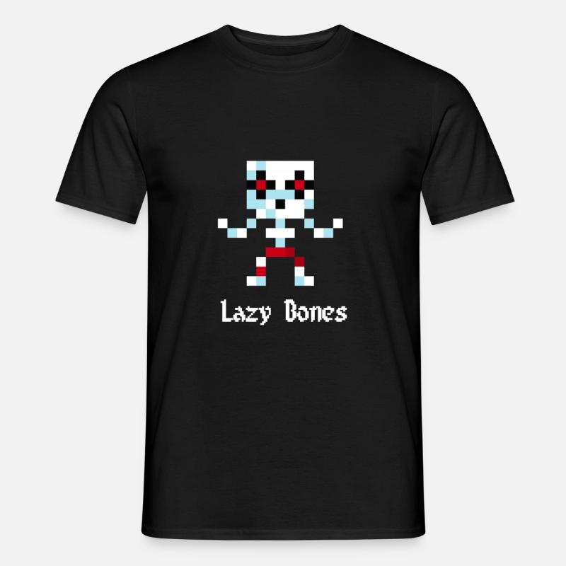 8-bit skeleton (Lazy Bones) - Men’s T-shirt - black