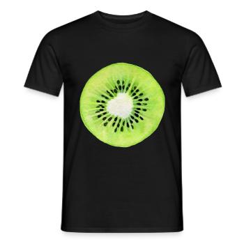kiwi - Men's T-Shirt - black - Front - AI Model Male 178 light (178cm)