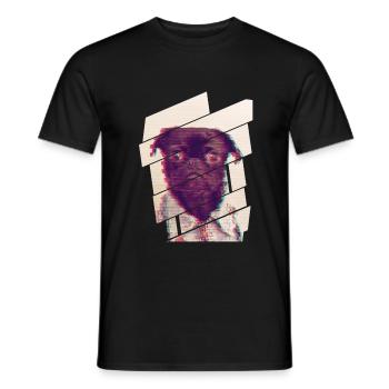 Glitch Pug - T-shirt homme - noir - Devant - AI Model Male 178 light (178cm)