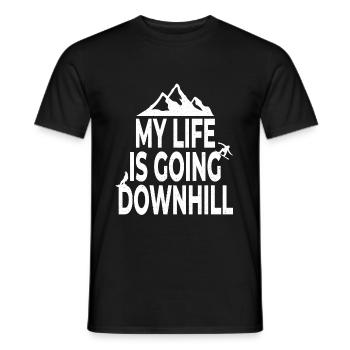 Snowboarding Snowboarding Snowboarding Snowboarder - Men's T-Shirt - black - Front - AI Model Male 178 light (178cm)