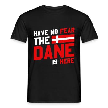 Flag of Denmark colors fear country north - Men's T-Shirt - black - Front - AI Model Male 178 light (178cm)