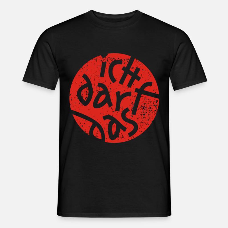 Statement Ich Darf Das Grunge Button 3 - Männer T-Shirt - Schwarz
