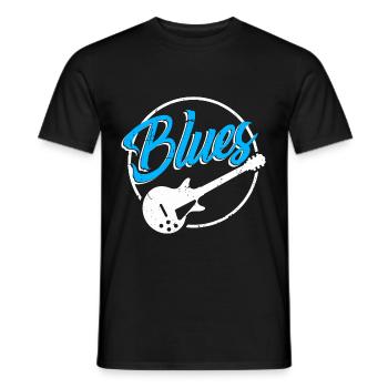 Blues Gitarre Musik Gitarrist Band Geschenk Solo - Männer T-Shirt - Schwarz - Vorne - AI Model Male 178 light (178cm)