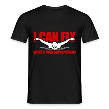 Schwimmen Schwimmer Schwimmlehrer - Männer T-Shirt - Schwarz - Vorne - AI Model Male 178 light (178cm)