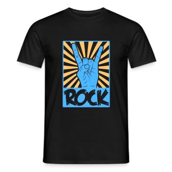 Musiciens de musique rock - T-shirt homme - noir - Devant - AI Model Male 178 light (178cm)