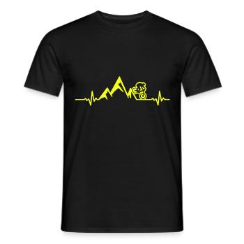 Bicycle riding bicycle - Men's T-Shirt - black - Front - AI Model Male 178 light (178cm)