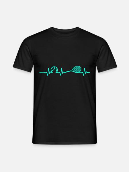 Tennis heartbeat - Men's T-Shirt - black