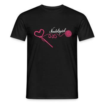 Häkeln Nähen - Männer T-Shirt - Schwarz - Vorne - AI Model Male 178 light (178cm)