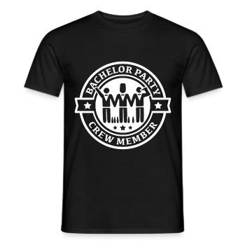 Bachelor Party Crew Member Junggesellenabschied - Men's T-Shirt - black - Front - AI Model Male 178 light (178cm)