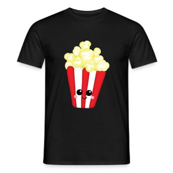 pop-corn - T-shirt homme - noir - Devant - AI Model Male 178 light (178cm)