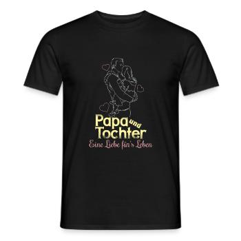 Papa und Tochter - Eine Liebe fürs Leben - Männer T-Shirt - Schwarz - Vorne - AI Model Male 178 light (178cm)