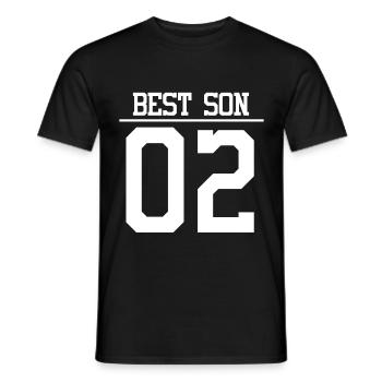 Best Son 02 - Men's T-Shirt - black - Front - AI Model Male 178 light (178cm)