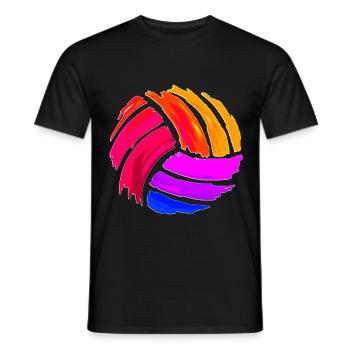 Volleyball - Männer T-Shirt - Schwarz - Vorne - AI Model Male 178 light (178cm)