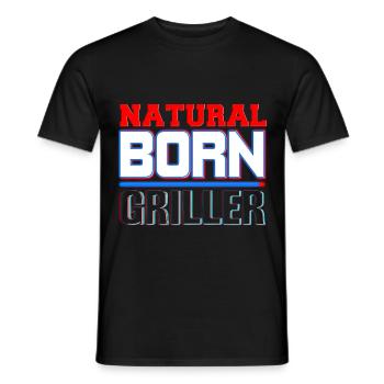 BBQ - Männer T-Shirt - Schwarz - Vorne - AI Model Male 178 light (178cm)