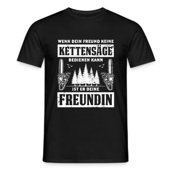 Holzfäller Waldarbeiter Holz Förster Forstwirt - Männer T-Shirt - Schwarz - Vorne - AI Model Male 178 light (178cm)
