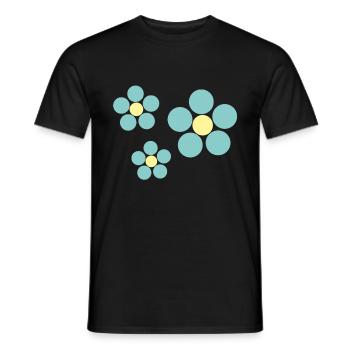 fleur - T-shirt homme - noir - Devant - AI Model Male 178 light (178cm)