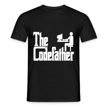 Der Codefather - Männer T-Shirt - Schwarz - Vorne - AI Model Male 178 light (178cm)