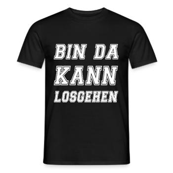 BIN DA can go off - Men's T-Shirt - black - Front - AI Model Male 178 light (178cm)