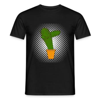 Kaktus Dabbing - Männer T-Shirt - Schwarz - Vorne - AI Model Male 178 light (178cm)