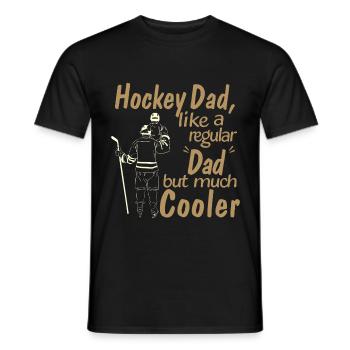 Hockey papa! - T-shirt homme - noir - Devant - AI Model Male 178 light (178cm)