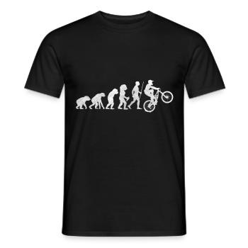 Fahrrad Evolution - Männer T-Shirt - Schwarz - Vorne - AI Model Male 178 light (178cm)
