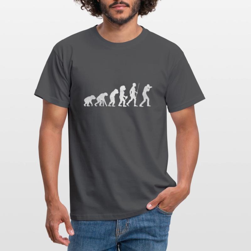 Camera Photographer Stone Age Evolution Evolution Men's T-Shirt