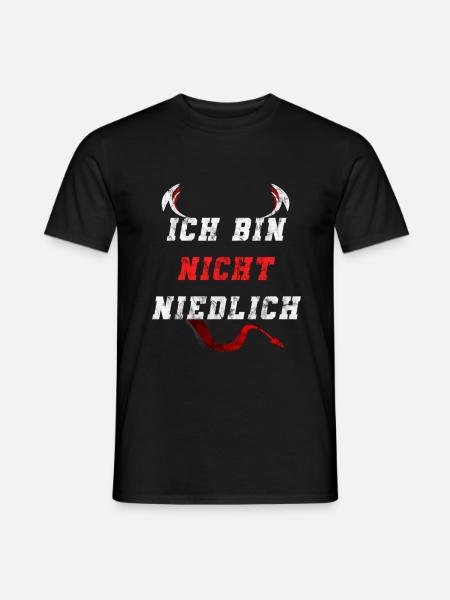 Ich bin nicht niedlich Teufel Teuflisch Freundin - Männer T-Shirt - Schwarz