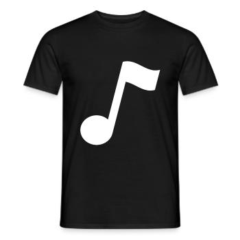 musical note - Men's T-Shirt - black - Front - AI Model Male 178 light (178cm)