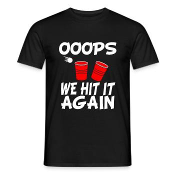 Oups, nous l'avons encore frappé - T-shirt homme - noir - Devant - AI Model Male 178 light (178cm)