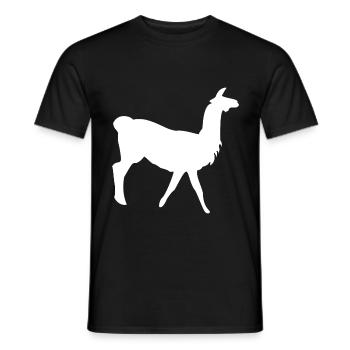 Lama - Männer T-Shirt - Schwarz - Vorne - AI Model Male 178 light (178cm)
