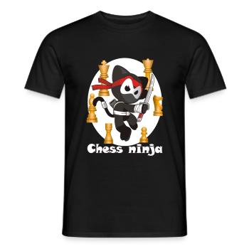 Lustiges Schach Motiv als Geschenk - Männer T-Shirt - Schwarz - Vorne - AI Model Male 178 light (178cm)